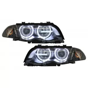 Scheinwerfer LED Angel Eyes für BMW E46 Limousine Touring 1998-2001 Schwarz-image-6045111
