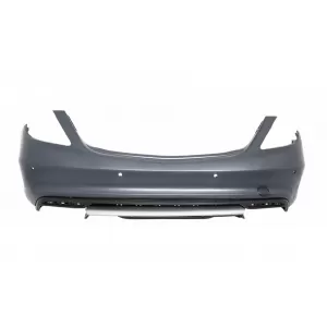 Bara Spate compatibil cu Mercedes W222 S-Class (2013-up) S63 Design cu Ornamente Sistem Evacuare Negre-image-6039917