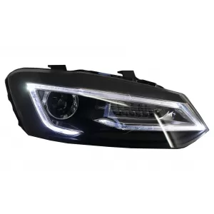 Headlights LED XENON HID suitable for VW Polo 6R 6C 61 (2011-2017) Light Bar Devil Eye Look