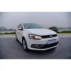 Headlights LED XENON HID suitable for VW Polo 6R 6C 61 (2011-2017) Light Bar Devil Eye Look