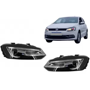 image-53-Scheinwerfer für VW Polo 6R 2011-2017 LED Blinklicht Lichtleiste Devil Eye Look
