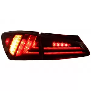 Hátsó lámpa Full LED LEXUS IS XE20 (2006-2012) fénycső Facelift New XE30 piros-átlátszó-image-6025880
