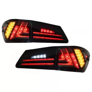 Full LED hátsó lámpa LEXUS IS XE20 (2006-2012) fénycsöves Facelift New XE30 sötétített-image-6025890