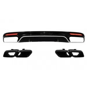 image-17-Hátsó lökhárító diffúzor fekete kipufogóvéggel, Mercedes C217 Coupe S-osztály (2014+) modellekhez