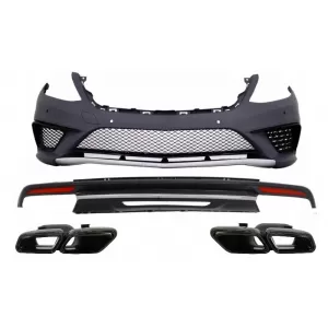 image-62-Body Kit prikladan za Mercedes S-klasu W222 Sport Line Package (2013-06.2017) S63 Dizjan s crnim vrhovima prigušivača ispušnog sustava