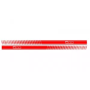 Side Decals Sticker Vinyl Red suitable for Fiat 500 (2007+)