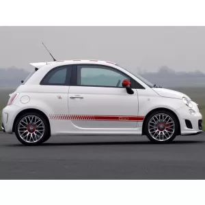 Side Decals Sticker Vinyl Red suitable for Fiat 500 (2007+)