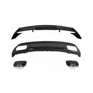 image-58-Tető spoiler, hátsó diffúzor, kipufogóvégek MERCEDES W176 A-osztály 12+ modellekhez, Sport B stílus