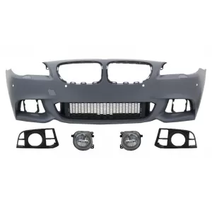 image-72-Prednji Branik prikladan za BMW serije 5 F10 F11 LCI (2015-up) M-Technik Dizjan s LED svjetlima za Svijetla za maglu/maglenke