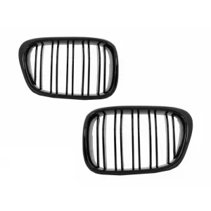 Pare-chocs pour BMW Série 5 E39 95-03 Grilles Double Bande Noir Look M5-image-6025515