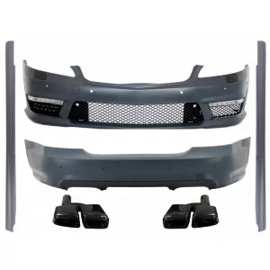 image-7-Body Kit MERCEDES Benz W221 S-osztály 2005-2011, S63 S65 AMG Dizájn, fekete kipufogóvégekkel