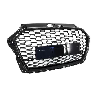 Badgeless Front Grille suitable for Audi A3 8V Facelift (2017-2018) RS3 Design Piano Black