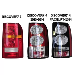 LED Rücklichter für Rover Discovery 3 & 4 04-16 Schwarz Umwandlung in Facelift Look-image-6026483