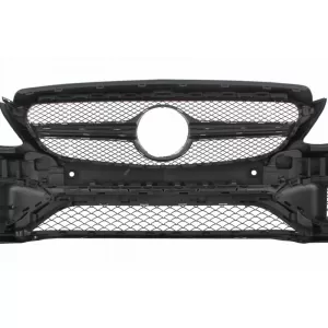 Bara Fata cu Difuzor Bara Spate cu Ornamente Evacuare Sport Editie Neagra compatibil cu Mercedes C-Class W205 S205 (2014-2020) C63 Design-image-6026851