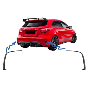 image-13-Heckstoßstangensplitter Lamellen für Mercedes A-Klasse W176 2012-2018 A45 Look