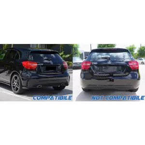 Rear Bumper Splitters Fins suitable for Mercedes A-Class W176 (2012-2018) A45 Aero Edition Look