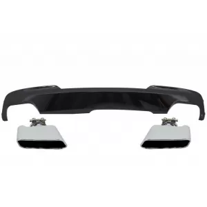 image-62-Dupla kipufogós diffúzor, Sport M-Tech 550i V8 LCI négyzet alakú kipufogóvégekkel BMW F10 F11 2011-2017 modellekhez