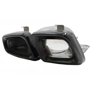 Ornamente tobe pentru sistemul de evacuare compatibil cu Mercedes M-Class W166 (2012-2015) CLS-Class W218 Facelift CLS630 Negru-image-6029692