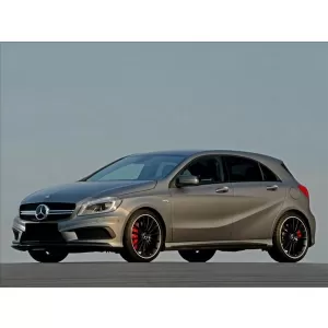 Stoßstange Splitter Flossen Aero für Mercedes A-Klasse W176 12-08.15 A45 Look-image-6032224