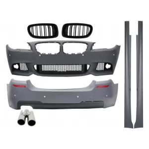 image-24-Komplett Body Kit BMW F10 5 (2011-) M-Technik Dizájn, ACS-Dizájn kipufogóvégekkel és dupla csíkos M Dizájn hűtőráccsal