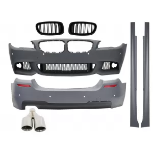 image-25-Body Kit BMW F10 5 (2011-) modellekhez, M-Technik Dizájn, M-Power Dizájn kipufogóvégekkel és dupla csíkos M Dizájn hűtőráccsal