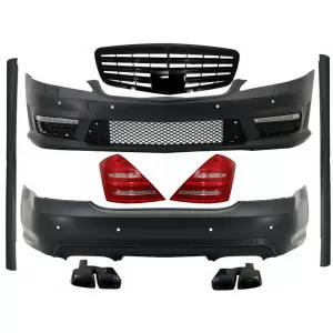 image-31-Komplett Body Kit MERCEDES-Benz S-osztály W221 2005-2009 (hosszú tengelytávú) modellekhez, AMG Dizájn, hátsó lámpával és kipufogóvégekkel