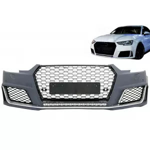 Stoßstange für Audi A4 B9 8W 2016-2018 Quattro RS4 Look Bienenwabe Gitter Unterlippe-image-6072860