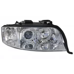 Faruri Xenon compatibil cu Audi A6 4B C5 (2001-2004) Angel Eyes Crom-image-6030484