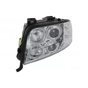 Faruri Xenon compatibil cu Audi A6 4B C5 (2001-2004) Angel Eyes Crom-image-6030485