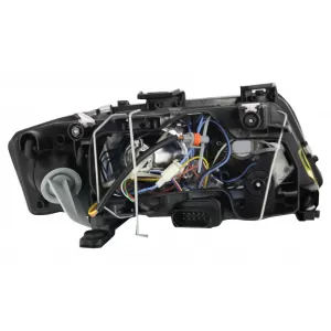Faruri Xenon compatibil cu Audi A6 4B C5 (2001-2004) Angel Eyes Crom-image-6030487