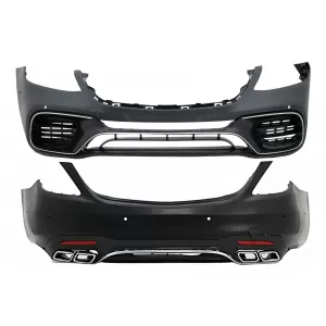 image-52-Bodykit für Mercedes S-Klasse W222 Facelift 13-08.20 Stoßstange Auspuff S63 Look Endrohre