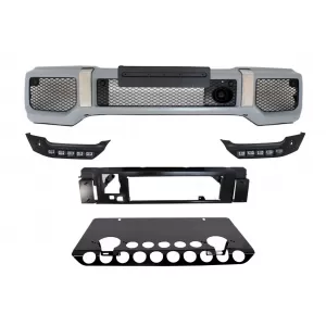 image-23-Első lökhárító alsó védőlemez Off Road spoiler LED nappali menetfény MERCEDES W463 89-16 modellekhez