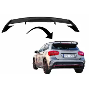 image-55-Dachdeckel-Spoiler für Mercedes GLA X156 2014-2019 GLA45 Look Glänzend schwarz
