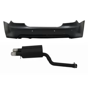 image-62-Hátsó lökhárító 18 mm-es PDC támogatással és Twin Sport kipufogórendszerrel BMW 5 E60 LCI (2007-2010) modellekhez, M-Technik Dizájn