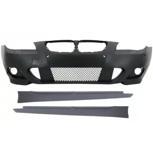 image-4-Első lökhárító ködlámpa nélkül, küszöb spoilerrel, BMW 5 E60 / E61 nem LCI 2003-2007, M-Technik Dizájn
