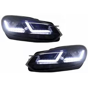 Kühlergrill für VW Golf VI 08-12 Scheinwerfer LED Dynamic Sequential R20 Look-image-6031764