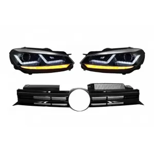 image-61-Kühlergrill für VW Golf VI 08-12 Osram Scheinwerfer LED Dynamic Sequential R20 Look