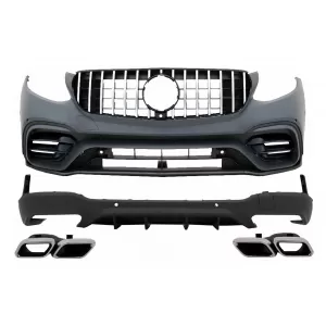 image-62-Bodykit für Mercedes GLC SUV X253 15-07.19 Stoßfänger Endrohre GLC63 Look