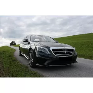Front Bumper Side Grilles suitable for Mercedes S-Class W222 (2013-2017) S63 Design Piano Black