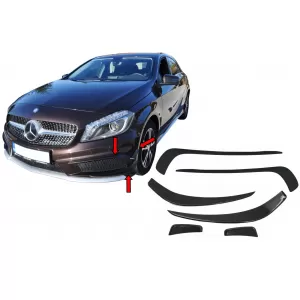 image-24-Stoßstangensplitter Flossen Aero für Mercedes W176 A 12-08/15 A45 Look