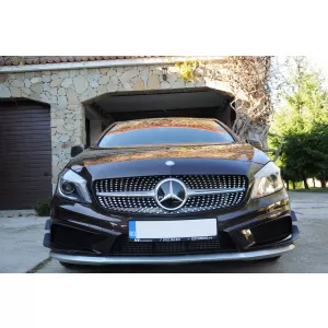 Stoßstangensplitter Flossen Aero für Mercedes W176 A 12-08/15 A45 Look-image-6032306