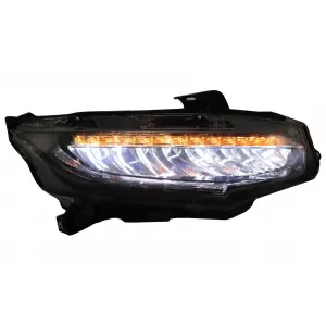Headlights Full LED suitable for Honda Civic Mk10 FC/FK (2016-Up) Sedan & Hatchback with Sequential Dynamic Turning Lights