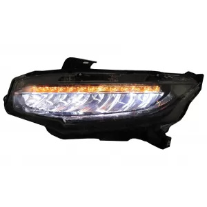 Headlights Full LED suitable for Honda Civic Mk10 FC/FK (2016-Up) Sedan & Hatchback with Sequential Dynamic Turning Lights