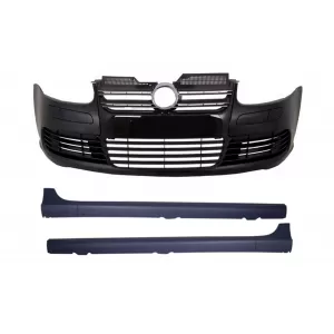 image-16-Első lökhárító VW Golf Mk V 5 2003-2007, küszöb spoilerrel, R32 fényes fekete hűtőráccsal