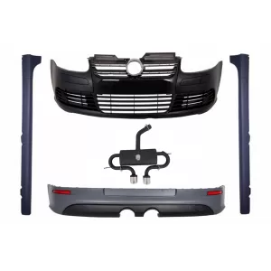 image-7-Body Kit prikladan za VW Golf 5 V R32 Piano Sjajna crna Grill (2003-2007) s kompletnim ispušnim sustavom