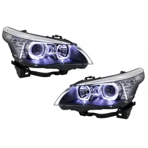 Faruri LED Dayline Angel Eyes compatibil cu BMW Seria 5  E60 E61 (2003-2007) LCI Design-image-6033687