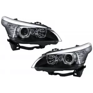 Faruri LED Dayline Angel Eyes compatibil cu BMW Seria 5  E60 E61 (2003-2007) LCI Design-image-6033693
