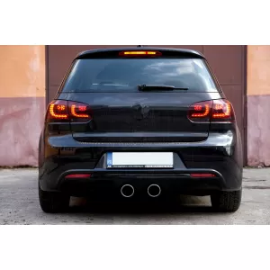Taillights Full LED suitable for VW Golf 6 VI (2008-2013) R20 Design Red Cherry with Sequential Dynamic Turning Lights (LHD and RHD)