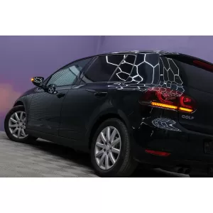 Taillights Full LED suitable for VW Golf 6 VI (2008-2013) R20 Design Red Cherry with Sequential Dynamic Turning Lights (LHD and RHD)