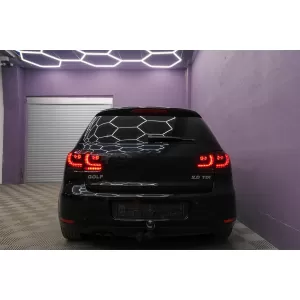 Taillights Full LED suitable for VW Golf 6 VI (2008-2013) R20 Design Red Cherry with Sequential Dynamic Turning Lights (LHD and RHD)